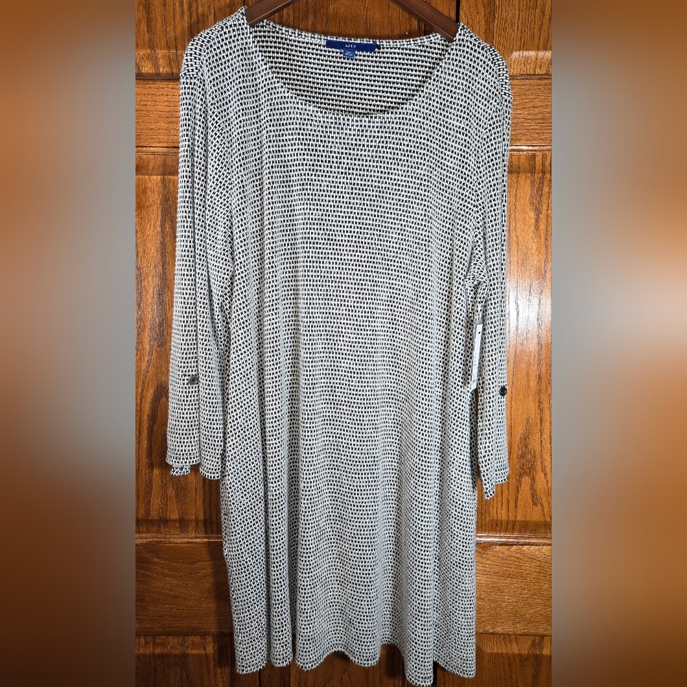 Apt 9 Black and White Tunic Dress,  sz XXL
